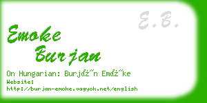 emoke burjan business card
